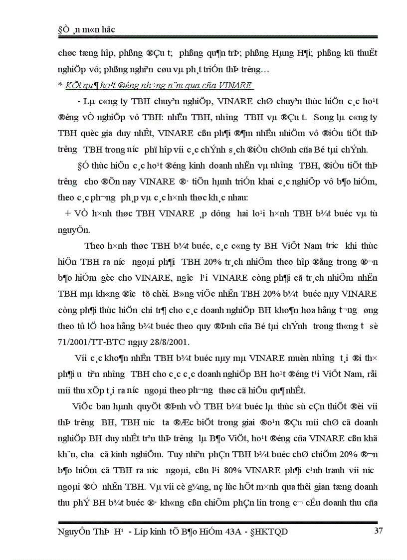 image for page Thị trường Tái Bảo Hiểm lý luận và thực tiễn ở Việt Nam 1