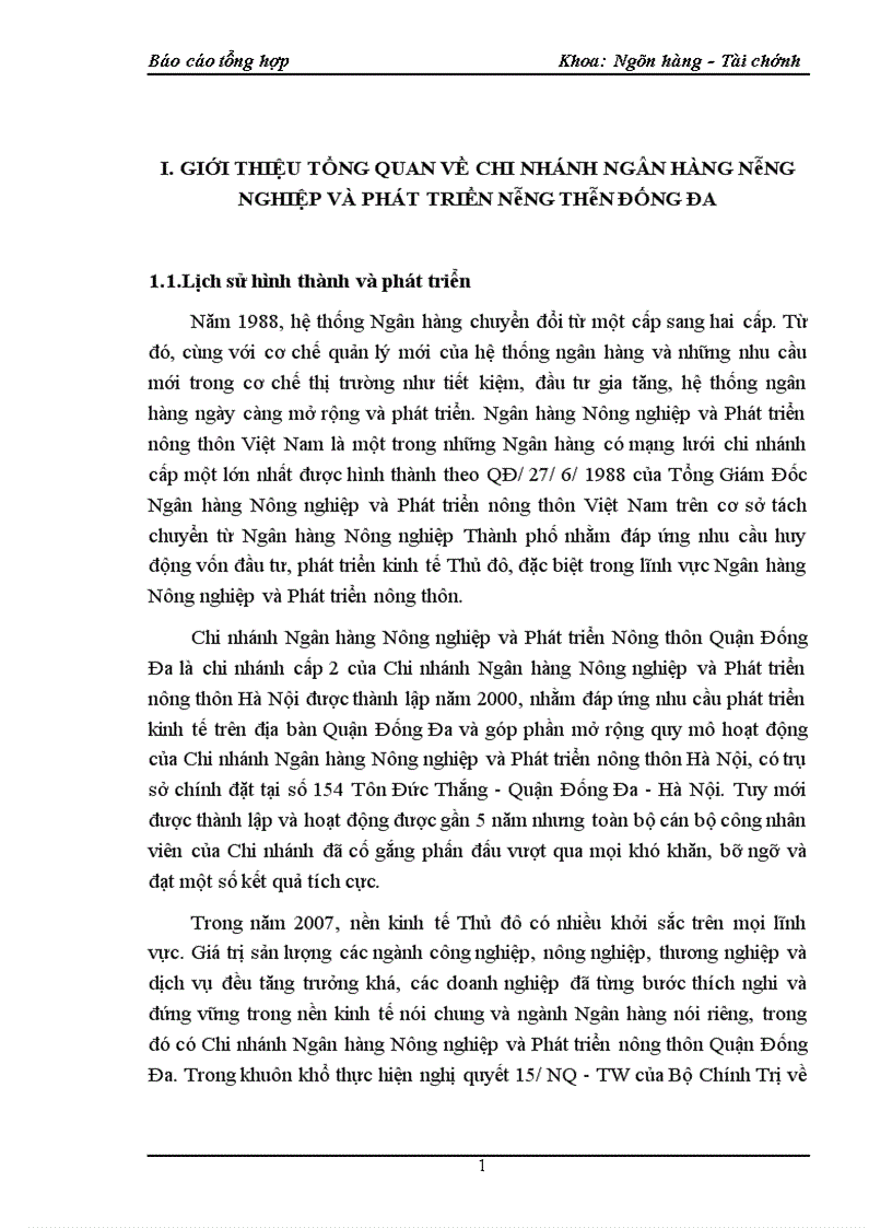 image for page Báo cáo thực tập tổng hợp tại Chi nhánh ngân hàng nông nghiệp và phát triển nông thôn Đống Đa