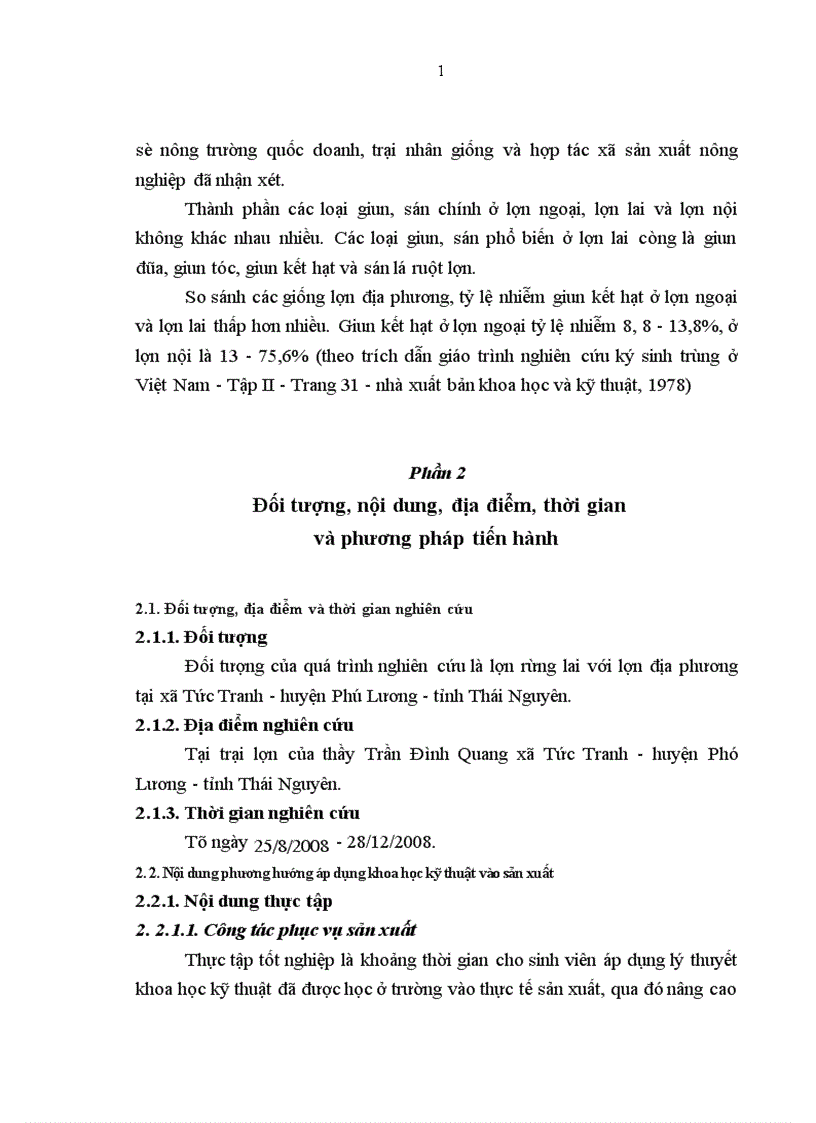 image for page Nghiên cứu tình hình bệnh giun sán của lợn lai giữa lợn rừng và lợn địa phương Pắc Nặm nuôi tại trại chăn nuôi xã Tức Tranh huyện Phú Lương tỉnh Thái Nguyên và biện pháp điều trị