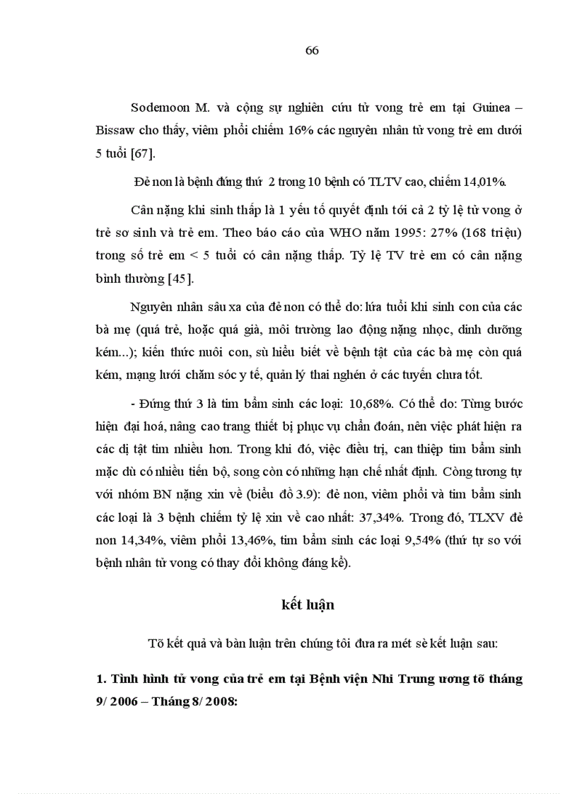 image for page Nghiên cứu tình hình và các nguyên nhân tử vong ở trẻ em tại Bệnh viện Nhi Trung ương từ tháng 9 2006 đến tháng 8 2008
