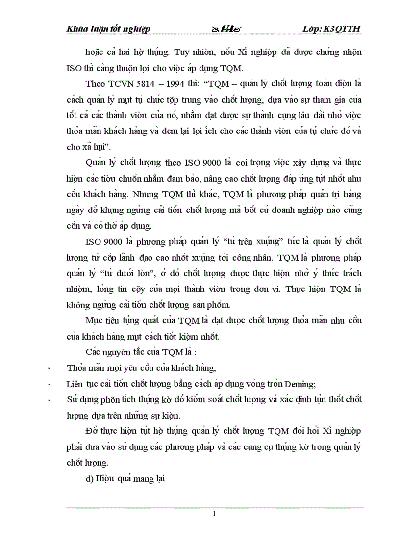 image for page Thực trạng chất lượng sản phẩm và vấn đề quản lý chất lượng tại Chi nhánh công ty Cổ phần Gang Thép Thái Nguyên Xí nghiệp Năng lượng