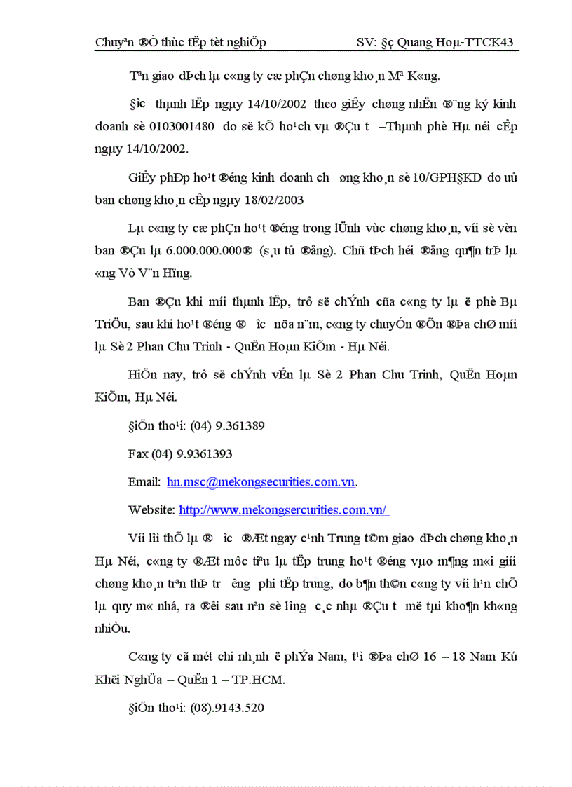 image for page Thực trạng tư vấn xác định giá trị doanh nghiệp tại công ty chứng khoán Mê Kông TTCK