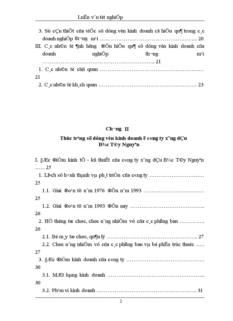 Một số biện pháp nhằm nâng cao hiệu quả sử dụng vốn kinh doanh ở công ty xăng dầu Bắc Tây Nguyên 1