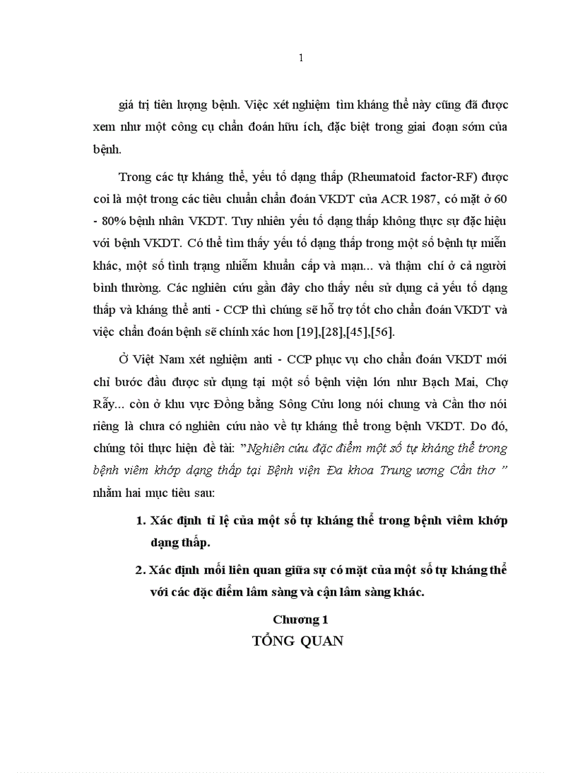image for page Nghiên cứu đặc điểm một số tự kháng thể trong bệnh viêm khớp dạng thấp tại Bệnh viện Đa khoa Trung ương Cần thơ