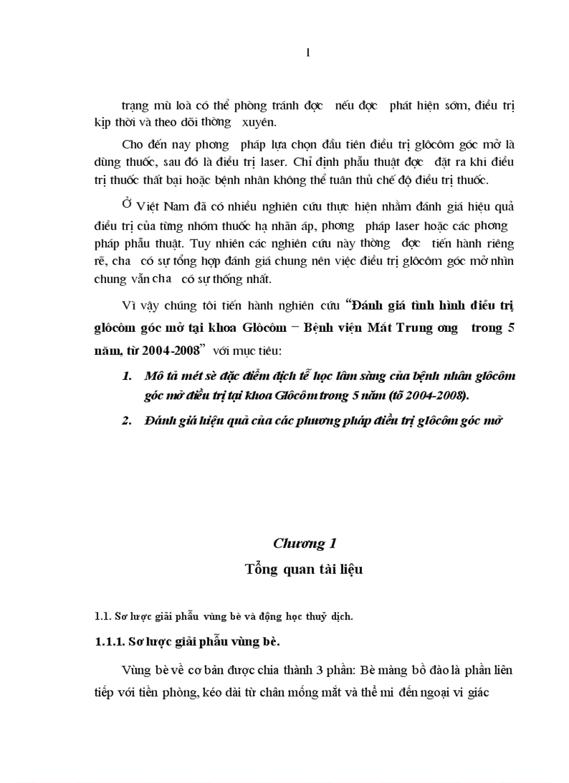 image for page Đánh giá tình hình điều trị glôcôm góc mở tại khoa Glôcôm Bệnh viện Mắt Trung ương trong 5 năm từ 2004 2008