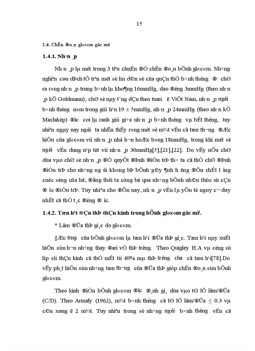image for page Đánh giá tình hình điều trị glôcôm góc mở tại khoa Glôcôm Bệnh viện Mắt Trung ương trong 5 năm từ 2004 2008