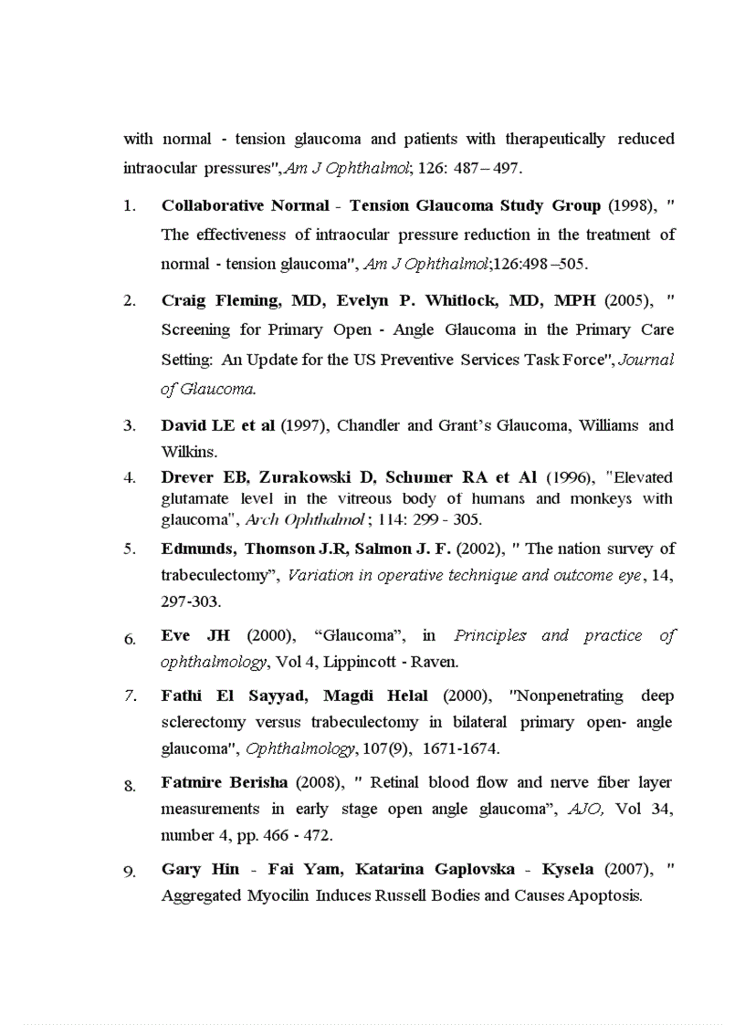 image for page Đánh giá tình hình điều trị glôcôm góc mở tại khoa Glôcôm Bệnh viện Mắt Trung ương trong 5 năm từ 2004 2008