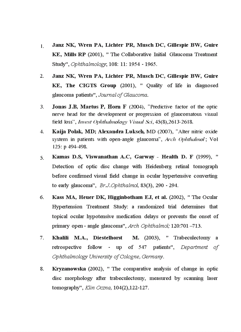 image for page Đánh giá tình hình điều trị glôcôm góc mở tại khoa Glôcôm Bệnh viện Mắt Trung ương trong 5 năm từ 2004 2008