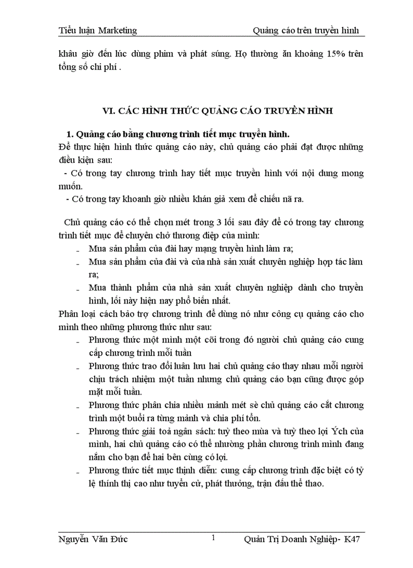 image for page Marketing Quảng cáo trên truyền hình 1