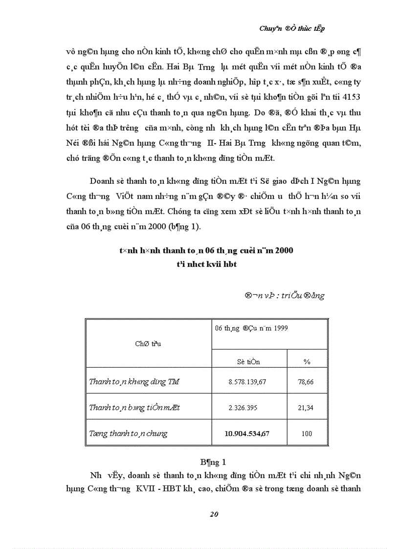 image for page Một số kiến nghị nhằm nâng cao chất lượng thanh toán không dùng tiền mặt tại chi nhánh ngân hàng Công thương KVII HBT HN 1