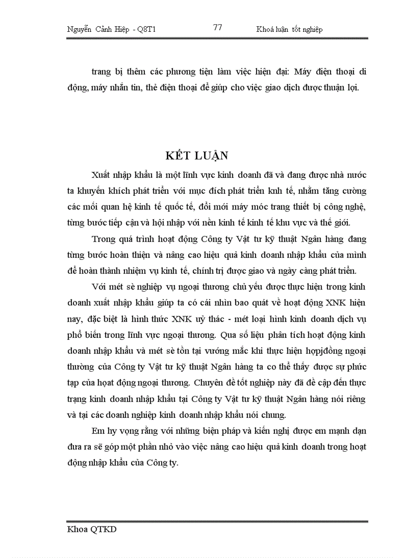 image for page Một số giải pháp nhằm nâng cao hiệu quả kinh doanh trong hoạt động nhập khẩu tại Công ty Vật tư kỹ thuật Ngân hàng