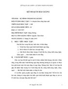 Kế hoạch bài giảng Sự hình thành ngà răng