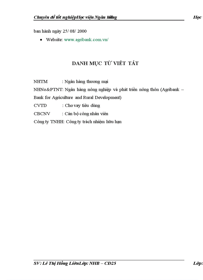 image for page Thực trạng và giải pháp nâng cao chất lượng cho vay tiêu dùng tại chi nhánh NHNo PTNT Thanh Oai