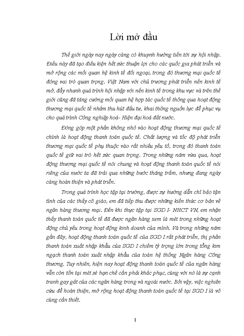 image for page Giải pháp mở rộng hoạt động thanh toán quốc tế tại Sở giao dịch I Ngân hàng Công thương Việt Nam 1