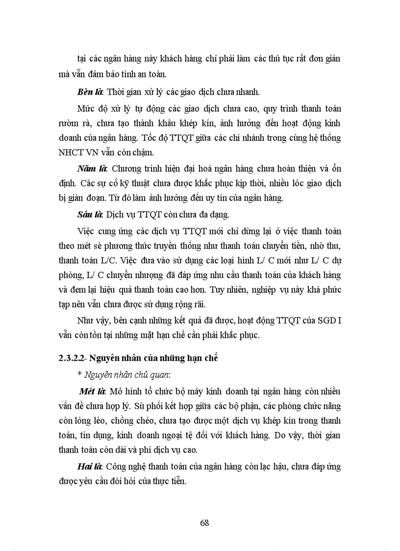 image for page Giải pháp mở rộng hoạt động thanh toán quốc tế tại Sở giao dịch I Ngân hàng Công thương Việt Nam 1