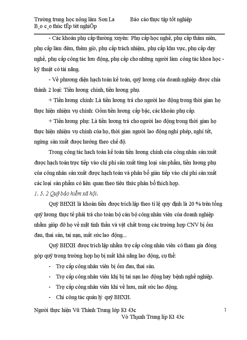 image for page Thực trạng hạch toán tiền lương và các khoản trích theo lương tại Công ty cổ phần thực phẩm Sơn La