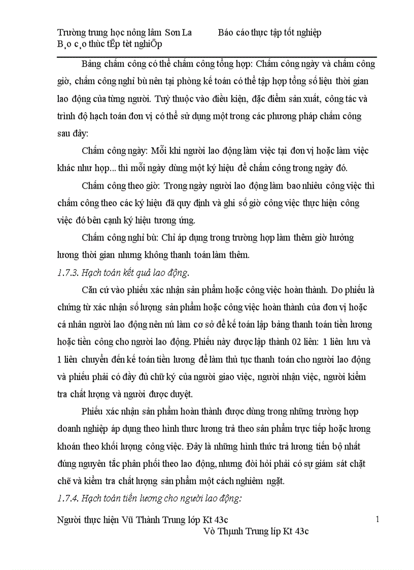 image for page Thực trạng hạch toán tiền lương và các khoản trích theo lương tại Công ty cổ phần thực phẩm Sơn La