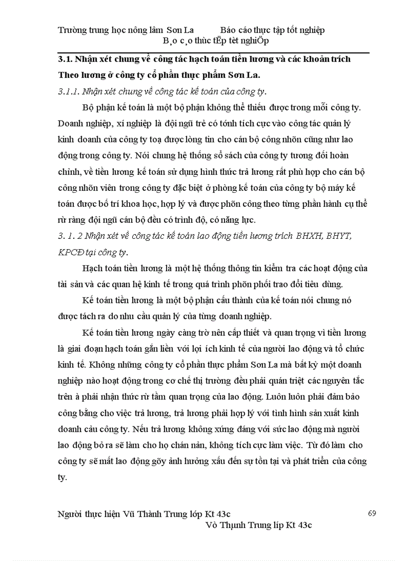 image for page Thực trạng hạch toán tiền lương và các khoản trích theo lương tại Công ty cổ phần thực phẩm Sơn La