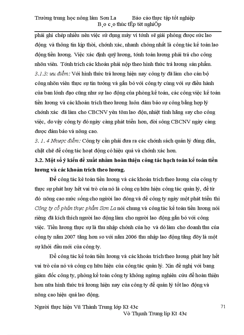 image for page Thực trạng hạch toán tiền lương và các khoản trích theo lương tại Công ty cổ phần thực phẩm Sơn La