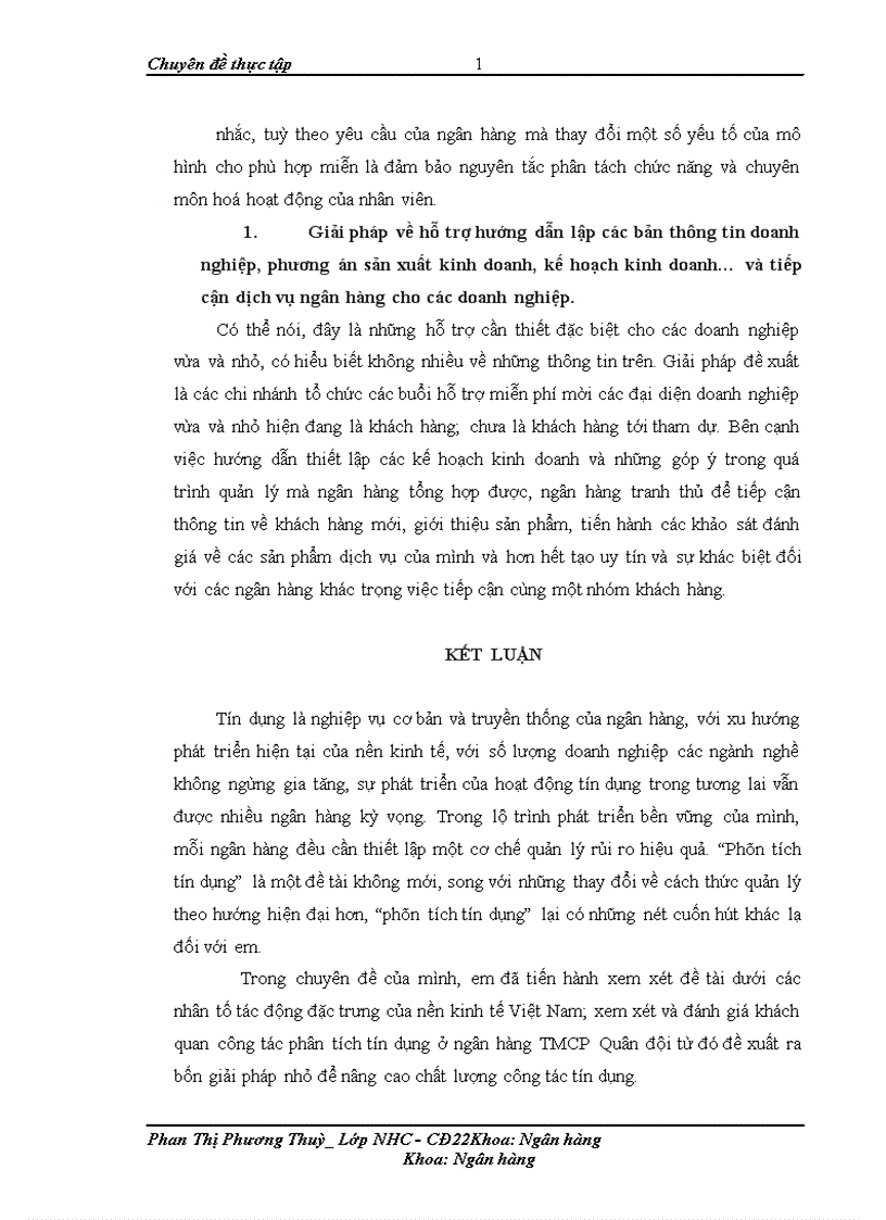 image for page Thực trạng công tác phân tích tín dụng trong cho vay doanh nghiệp tại Ngân hàng TMCP Quân Đội 1
