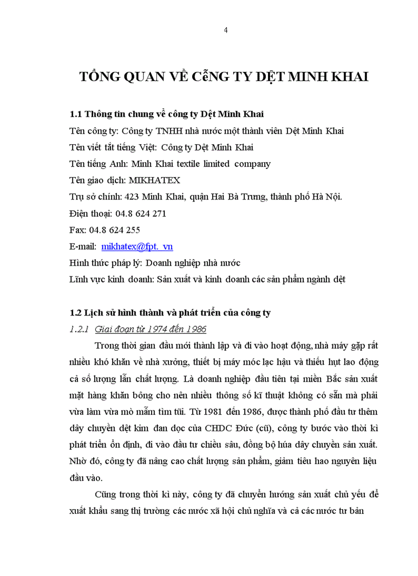 image for page Phát triển kênh phân phối sản phẩm của công ty Dệt Minh Khai trên thị trường nội địa