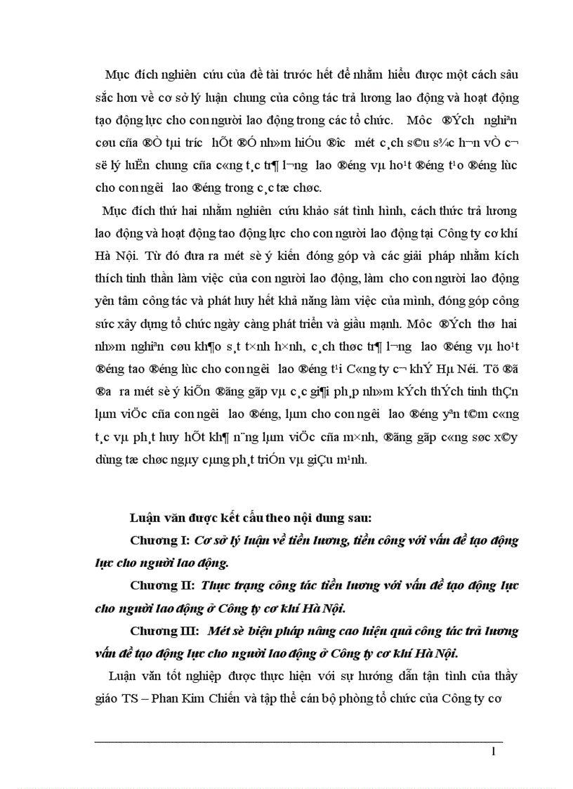 image for page Một số biện pháp nâng cao hiệu quả công tác trả lương với vấn đề tạo động lực cho con người lao động ở Công ty cơ khí Hà Nội