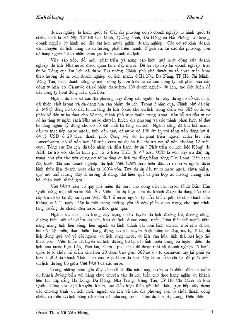 image for page Mô hình kinh tế lượng ứng dụng trong việc dự báo về doanh thu của ngành du lịch Việt Nam