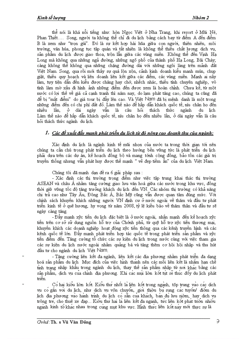 image for page Mô hình kinh tế lượng ứng dụng trong việc dự báo về doanh thu của ngành du lịch Việt Nam