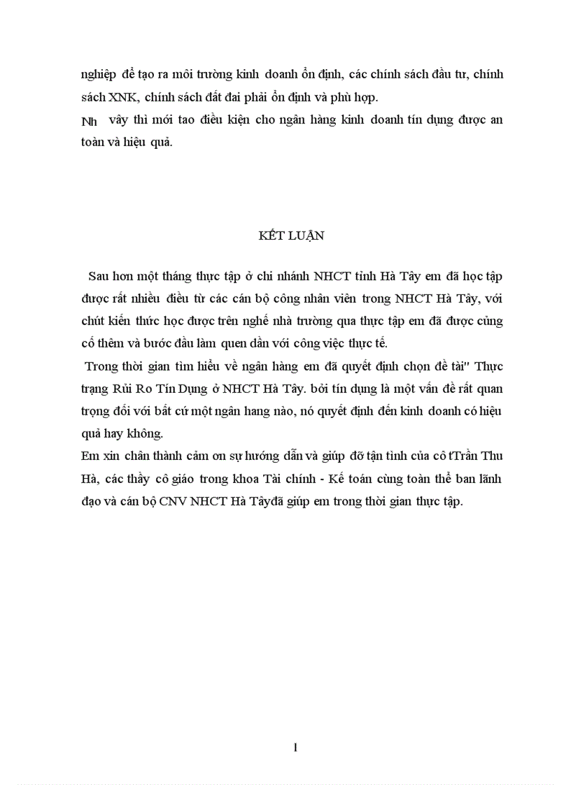 image for page Báo cáo thực tập tổng hợp tại chi nhánh NHCT Tỉnh Hà Tây