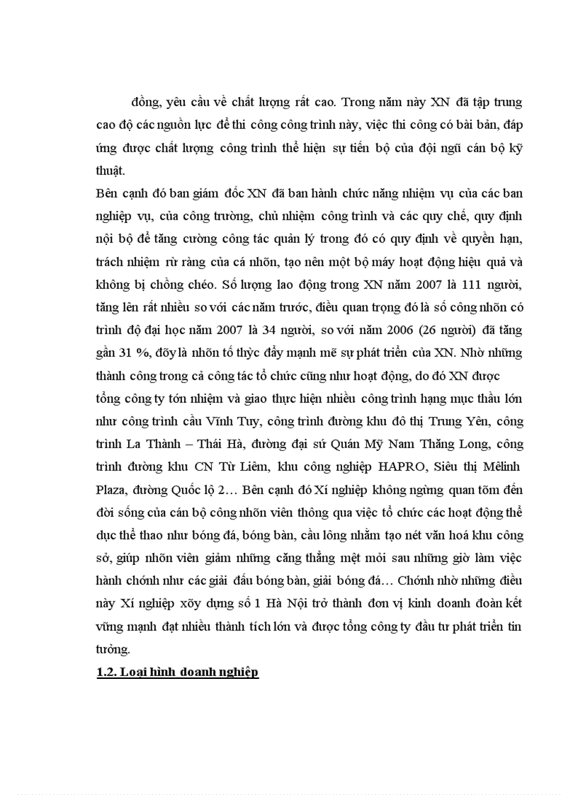 image for page Nhận xét đánh giá về tổ chức hoạt động sản xuất kinh doanh và tổ chức công tác kế toán tại Xí nghiệp xây dựng số 1 Hà Nội