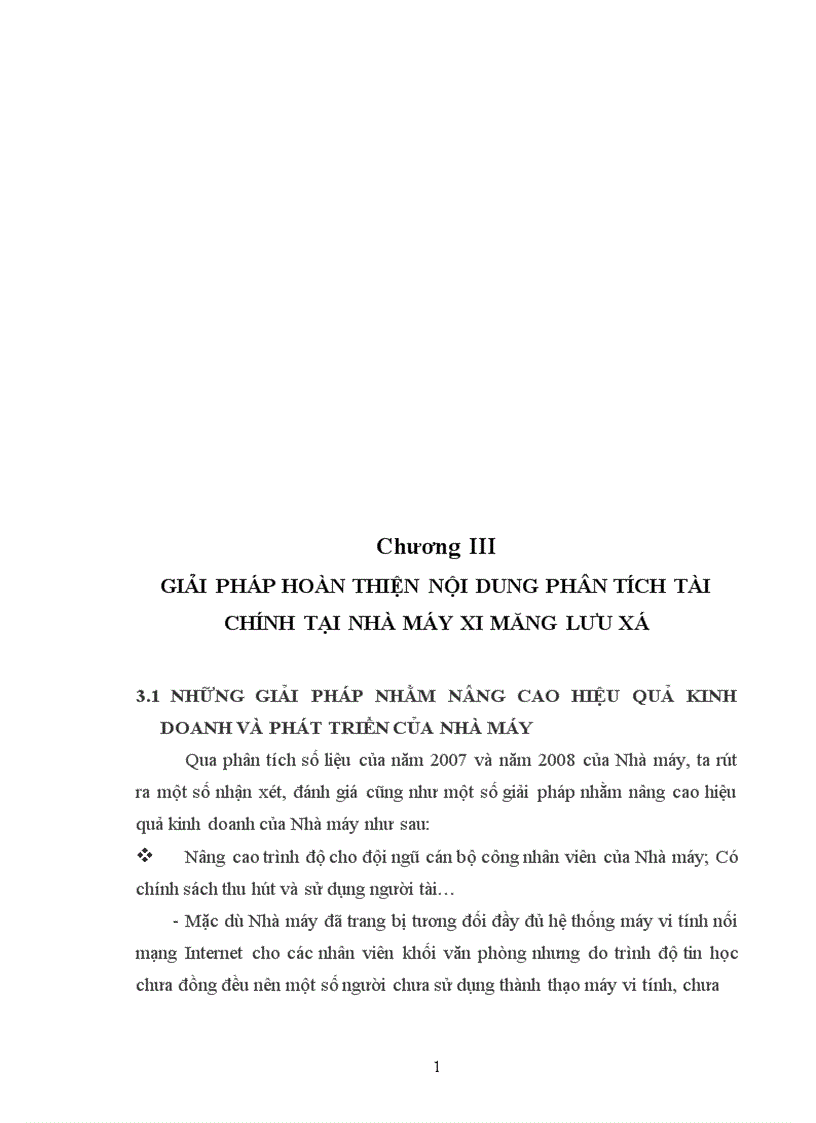 image for page Phân tích tài chính của Nhà máy xi măng Lưu Xá