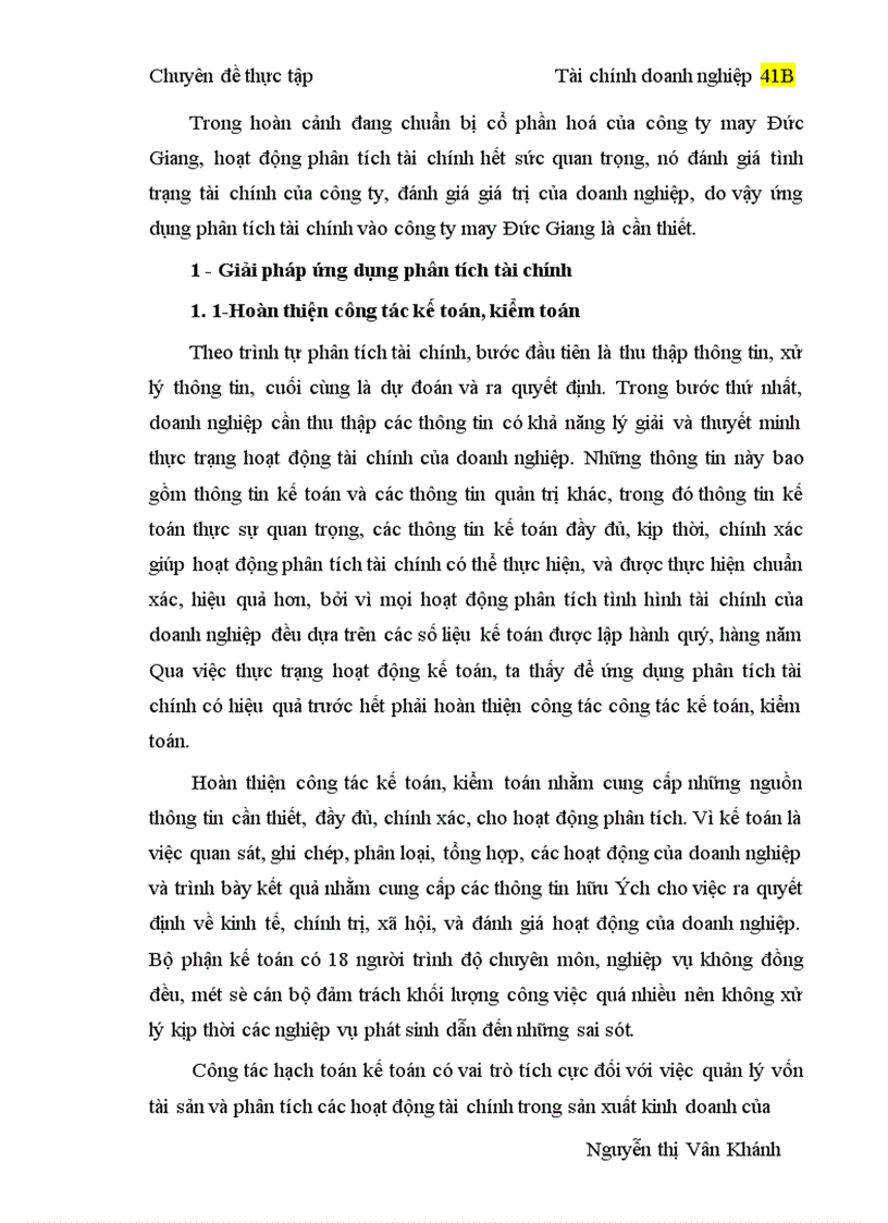 image for page ứng dụng phương pháp phân tích tỷ số và phương pháp so sánh vào phân tích tài chính của Công ty may Đức Giang 1
