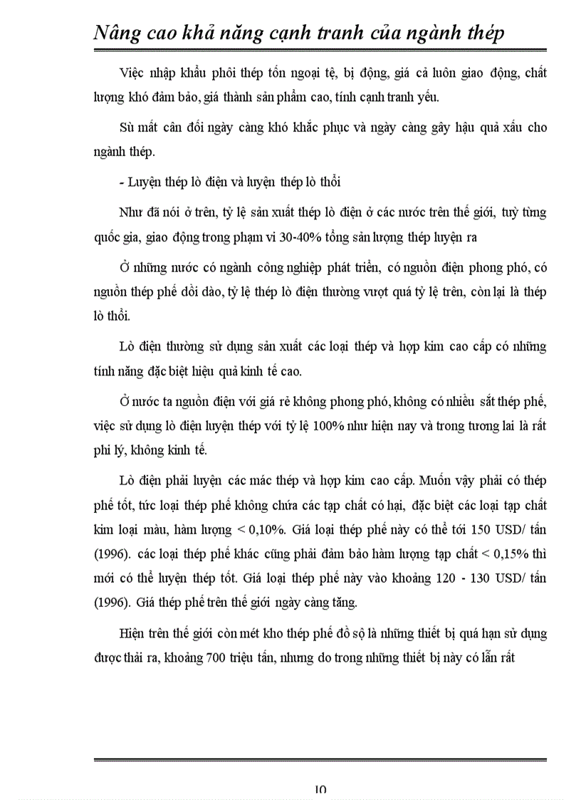 image for page Nâng cao khả năng cạnh tranh của ngành thép nước ta trong qúa trình hội nhập khu vực và quốc tế 1