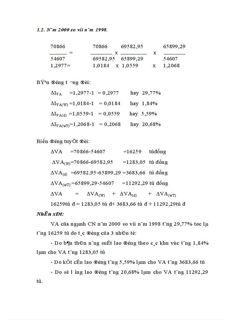 image for page áp dụng một số phương pháp thống kê phân tích sự biến động trong sản xuất của ngành công nghiệp ở Việt Nam 1