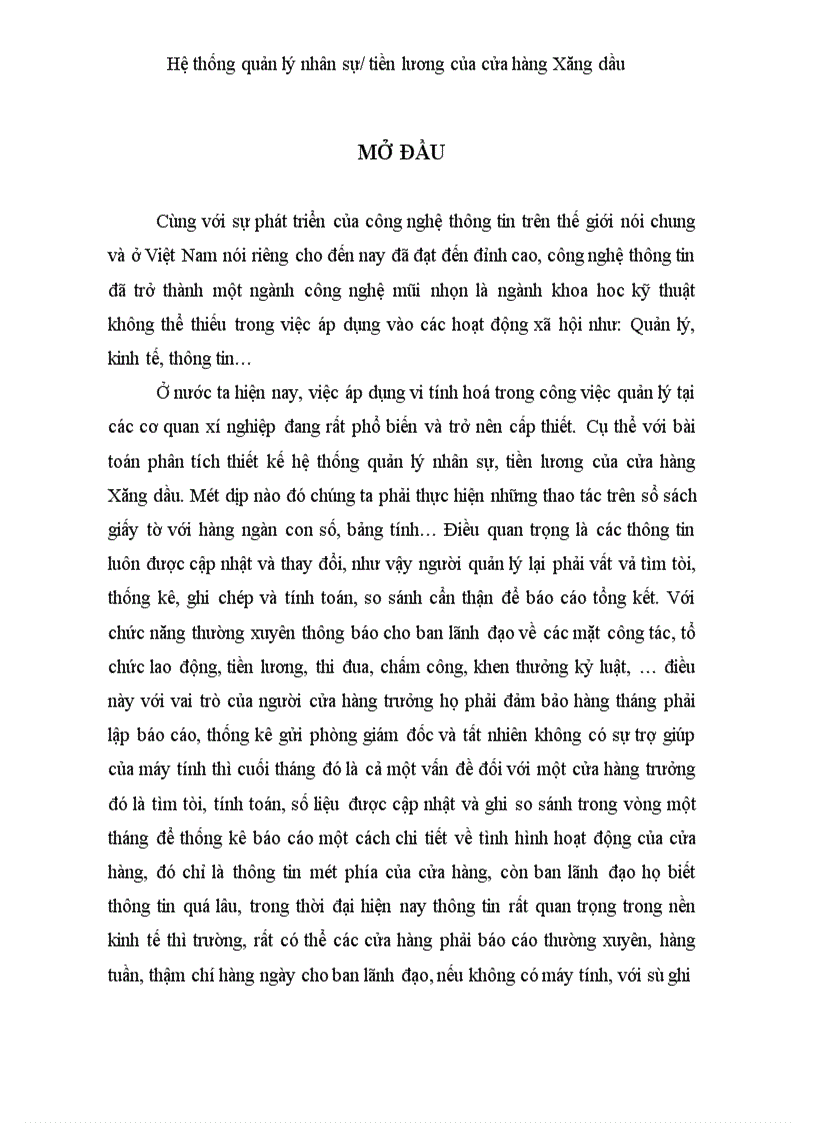 image for page Hệ thống quản lý nhân sự tiền lương của cửa hàng Xăng dầu 1