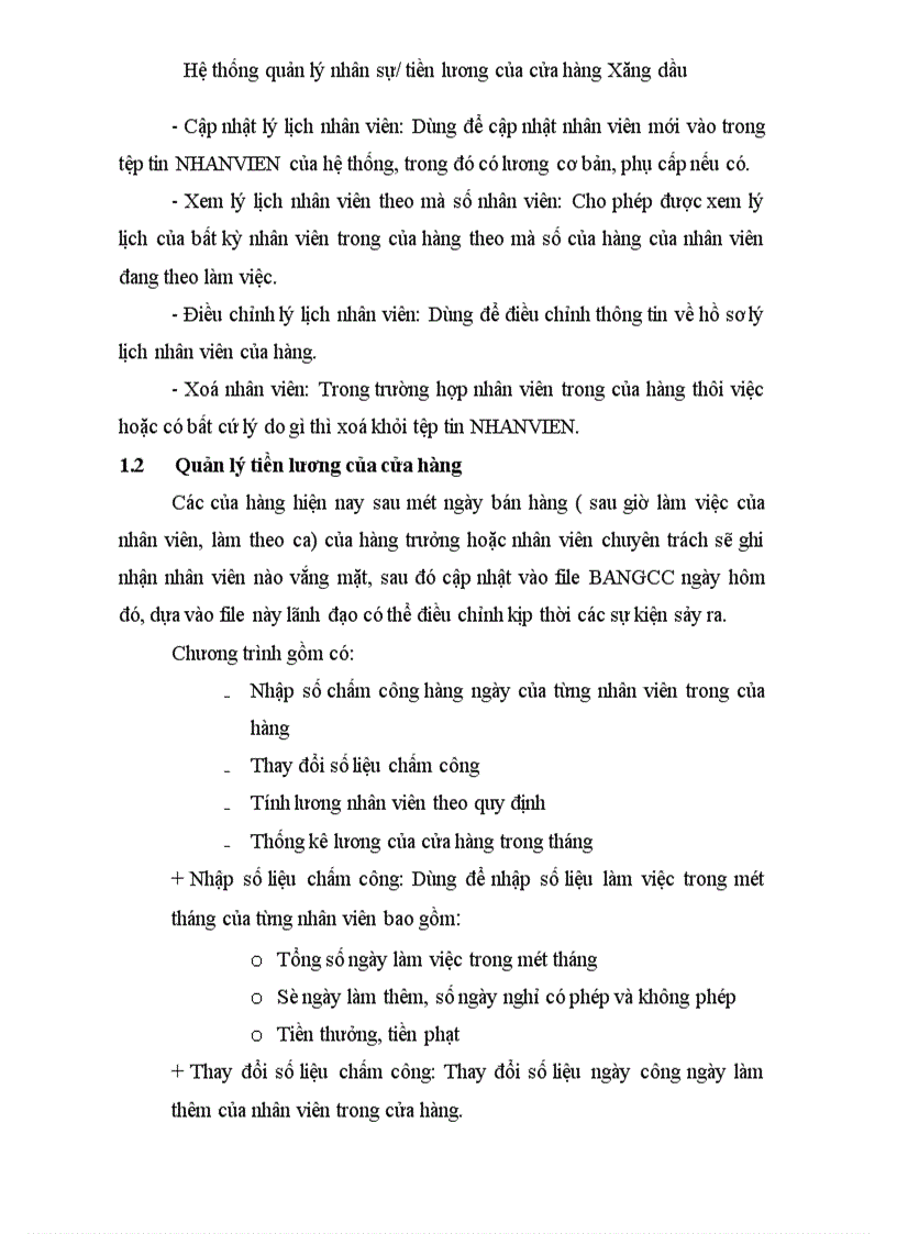 image for page Hệ thống quản lý nhân sự tiền lương của cửa hàng Xăng dầu 1