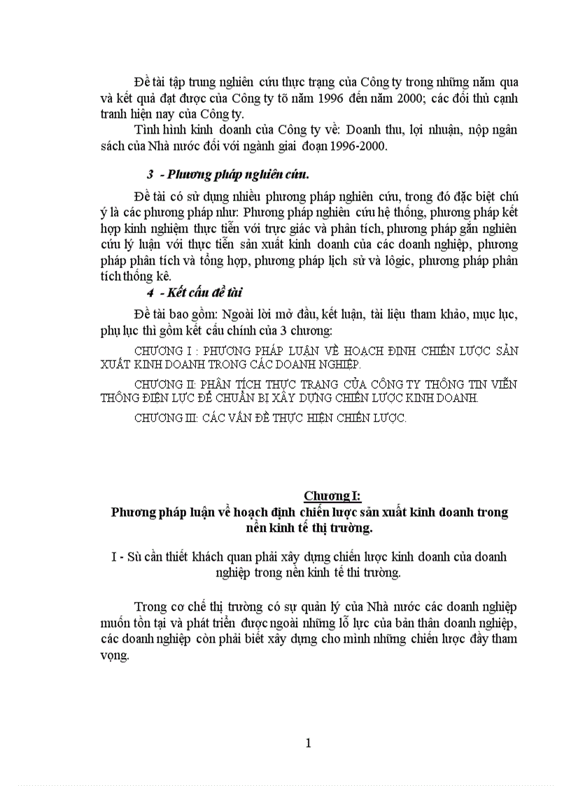 image for page Vận dụng mô hình hoạch định chiến lược kinh doanh ở Công ty thông tin viễn thông Điện lực giai đoạn 2001 2005 1