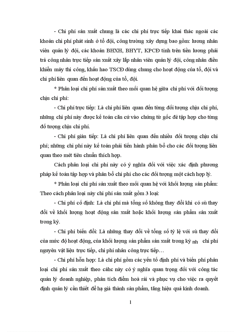 image for page Một số ý kiến đóng góp nhằm hoàn thịên kế toán chi phí sản xuất và tính giá thành sản phẩm xây lắp Xí nghiệp xây lắp I