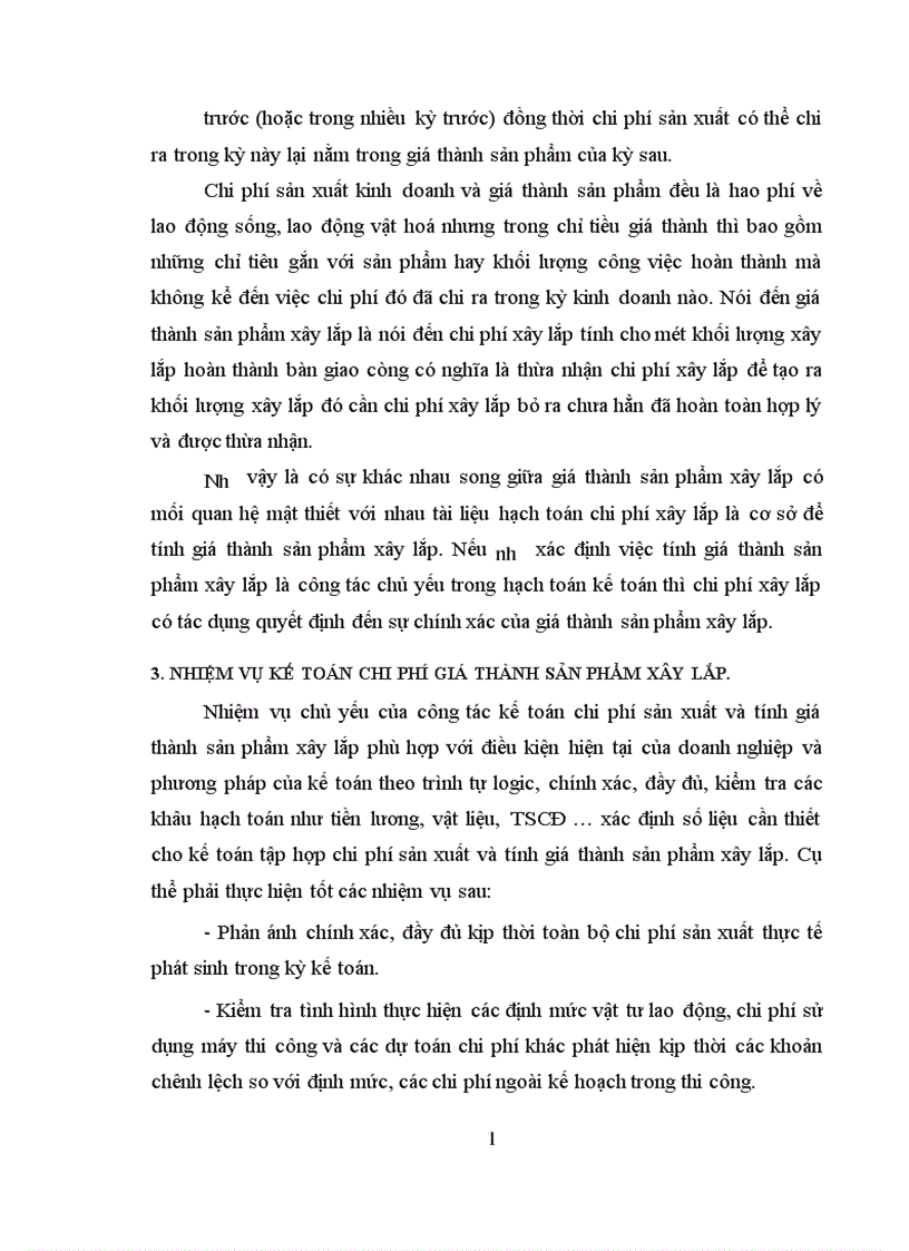 image for page Một số ý kiến đóng góp nhằm hoàn thịên kế toán chi phí sản xuất và tính giá thành sản phẩm xây lắp Xí nghiệp xây lắp I