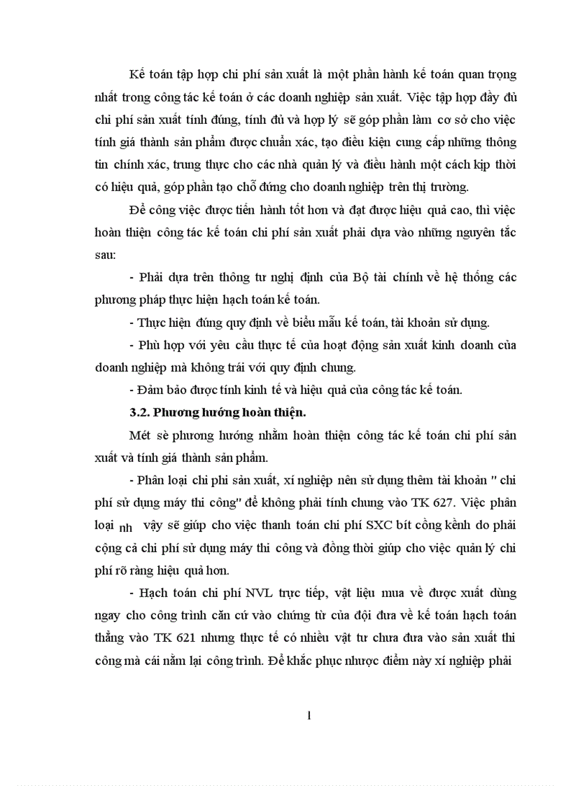 image for page Một số ý kiến đóng góp nhằm hoàn thịên kế toán chi phí sản xuất và tính giá thành sản phẩm xây lắp Xí nghiệp xây lắp I