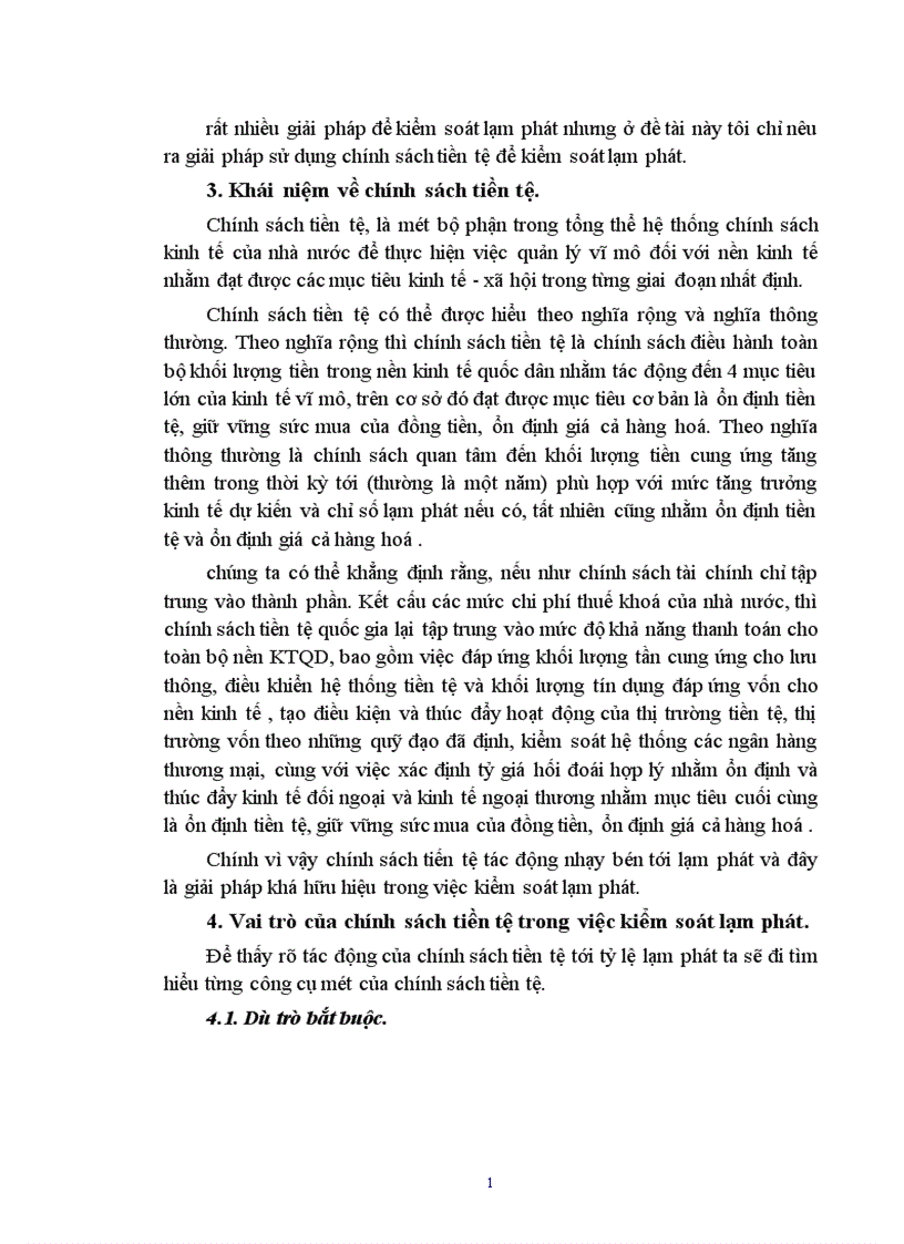 image for page Sử dụng chính sách tiền tệ nhằm kiểm soát lạm phát 1