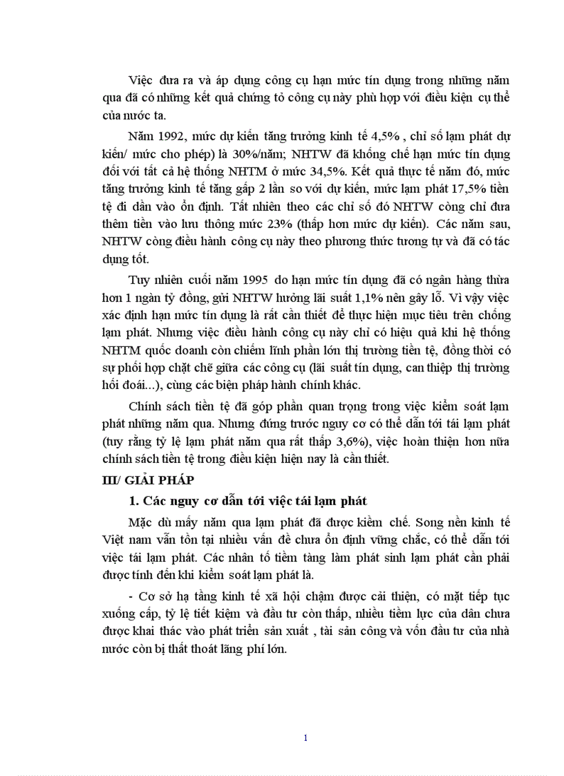 image for page Sử dụng chính sách tiền tệ nhằm kiểm soát lạm phát 1