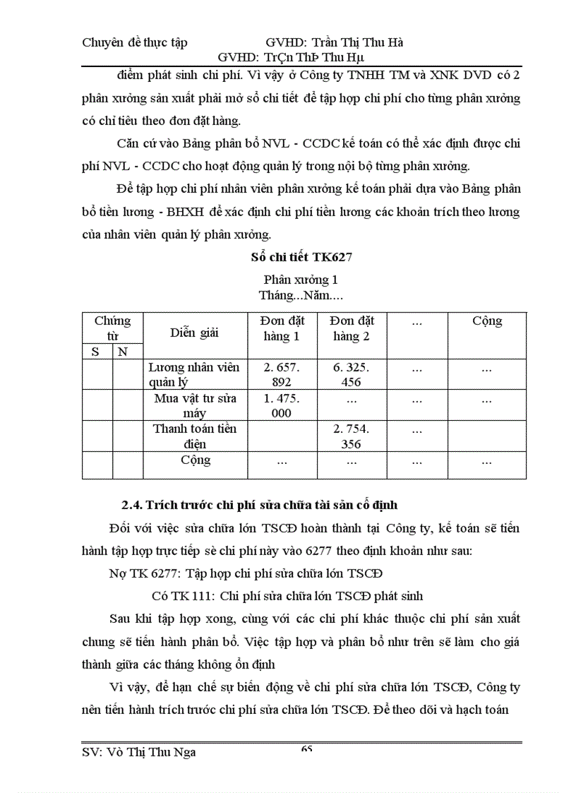 image for page Hoàn thiện Công Tác Kế toán hạch toán chi phí sản xuất và tính giá thành sản phẩm tại Công ty TNHH TM và XNK DVD 1