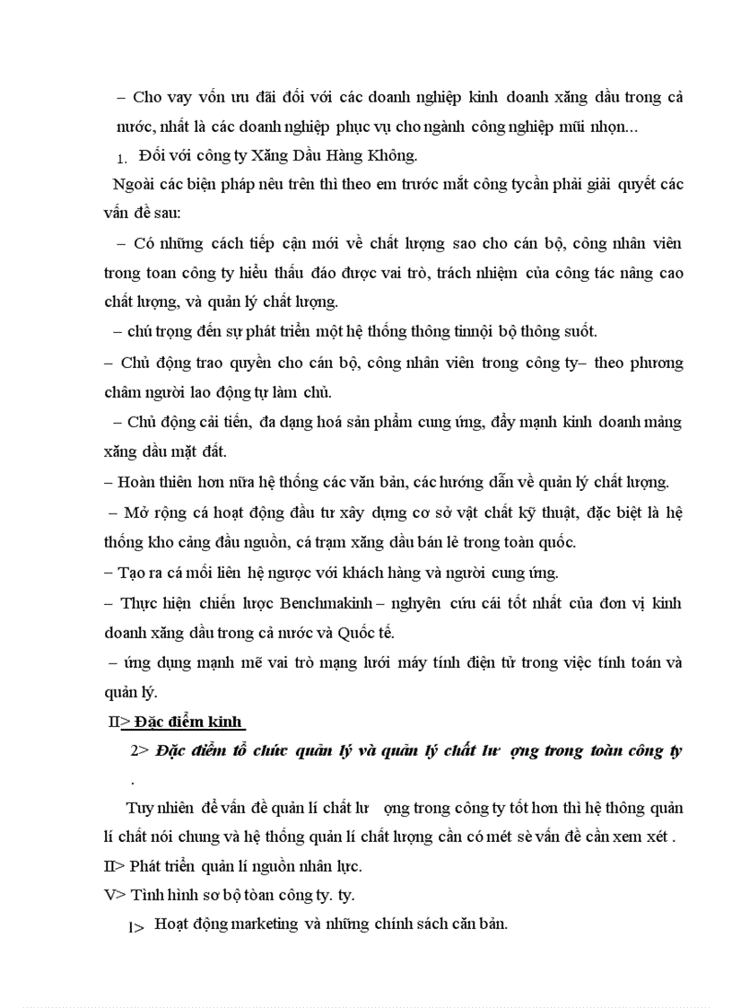 image for page Tạo điều kiện thuận lợi áp dụng thành công hệ thống quản lý chất lượng theo tiêu chuẩn Quốc tế ISO9001 2000 ở công ty Xăng Dầu Hàng Không 1