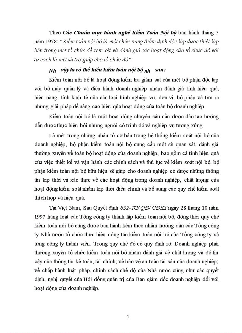 image for page Quy trình kiểm toán bán hàng thu tiền trong kiểm toán Báo cáo tài chính của kiểm toán nội bộ các đơn vị hạch toán độc lập tại Tổng công ty Sông Đà 1