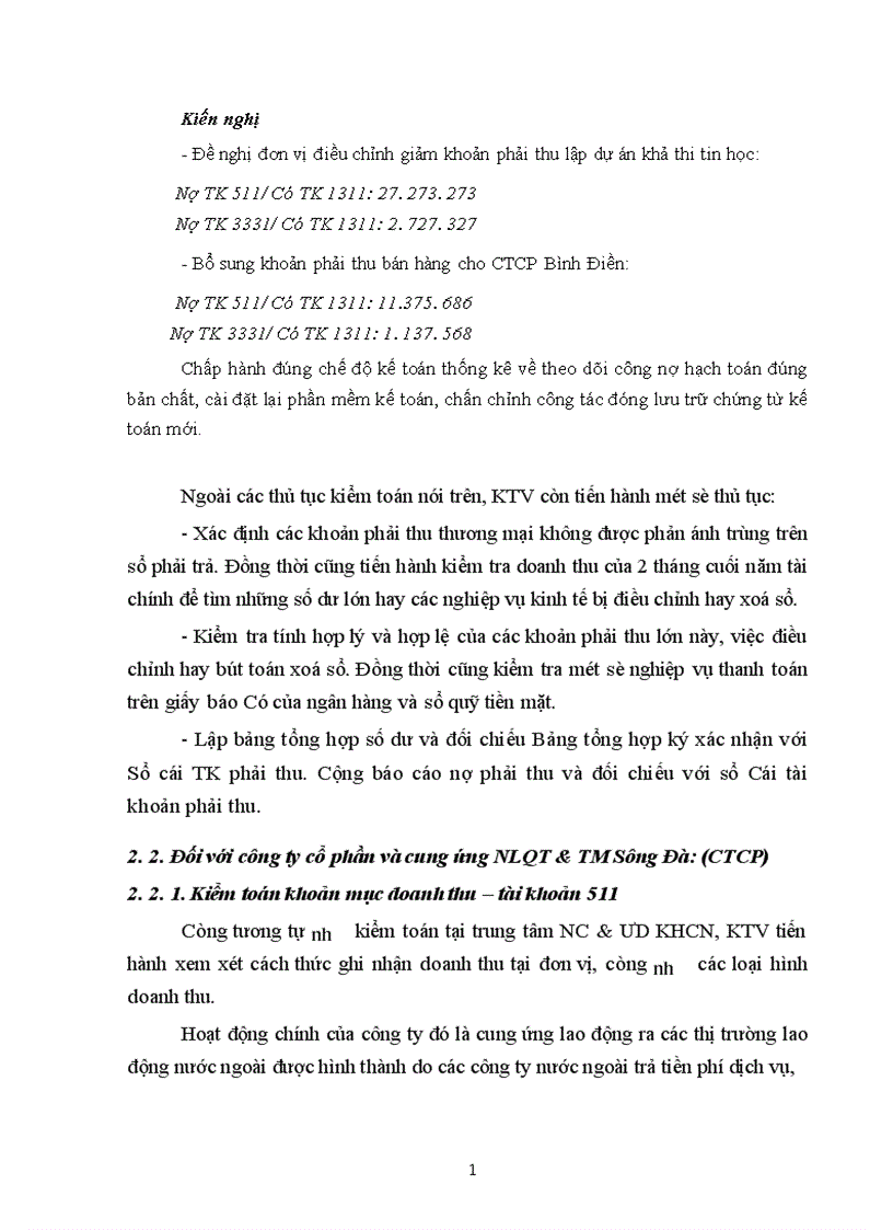 image for page Quy trình kiểm toán bán hàng thu tiền trong kiểm toán Báo cáo tài chính của kiểm toán nội bộ các đơn vị hạch toán độc lập tại Tổng công ty Sông Đà 1