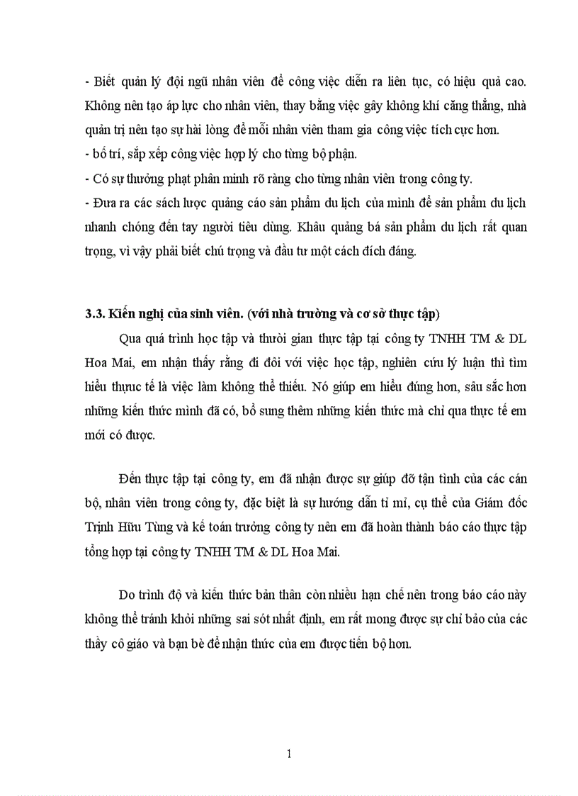 image for page Thực trạng hoạt động và kinh doanh lữ hành của công ty Thương mại và du lịch Hoa Mai