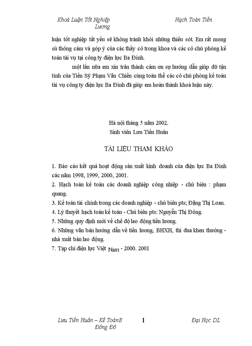 image for page Tổ chức hạch toán tiền lương và các khoản trích theo lương tại công ty Điện Lực Ba Đình Hà Nội 1