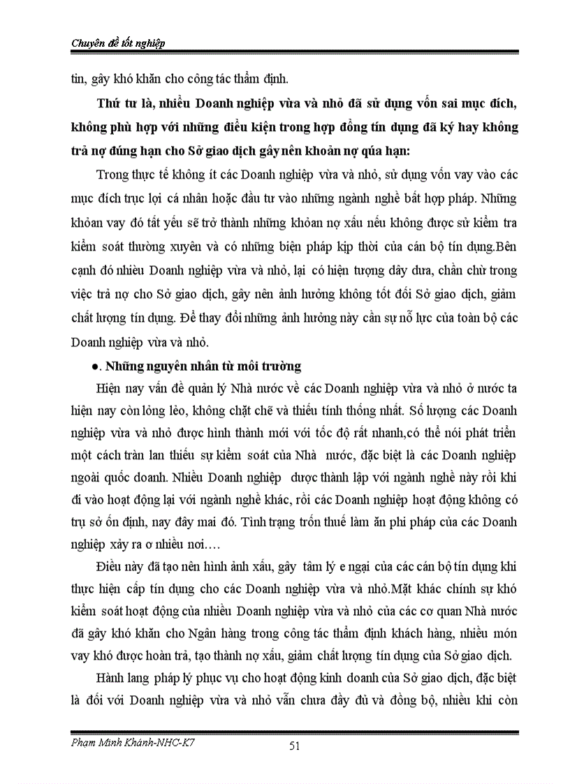 image for page Nâng cao chất lượng tín dụng đối với các Doanh nghiệp vừa và nhỏ tại Sở giao dịch Ngân hàng Ngoại thương Việt Nam 1