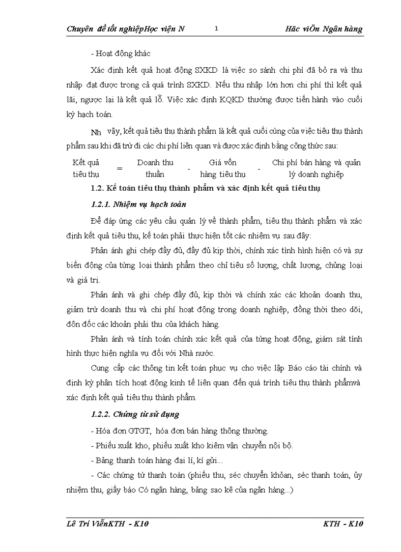 image for page Kế toán tiêu thụ thành phẩm và xác định kết quả tiêu thụ thành phẩm tại Công ty cổ phần thực phẩm H M